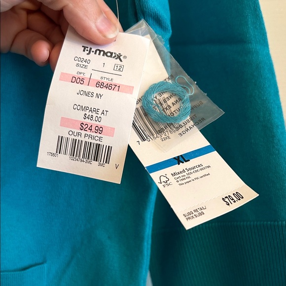 NWT/NWOT: Jones New York Teal and Yellow Cardigan Bundle - Picture 6 of 13